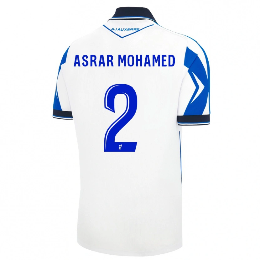 Danxen Mulher Camisola El Asrar Mohamed #2 Preto Branco Azul Principal 2026/27 Camisa