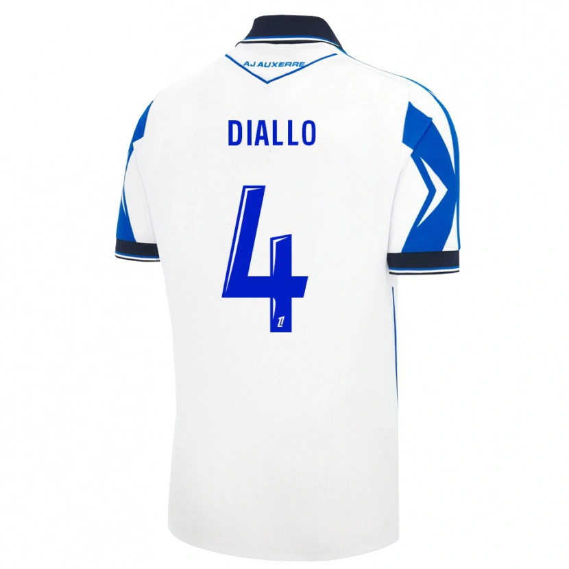 Danxen Mulher Camisola Ibrahim Diallo #4 Preto Branco Azul Principal 2026/27 Camisa