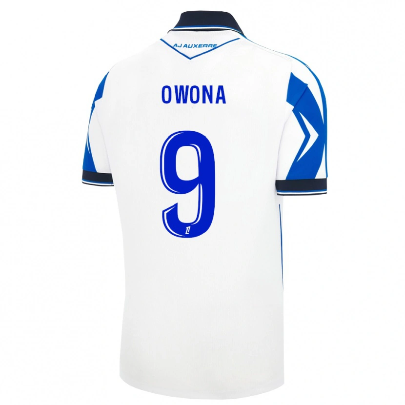 Danxen Mulher Camisola Elijah Owona #9 Preto Branco Azul Principal 2026/27 Camisa