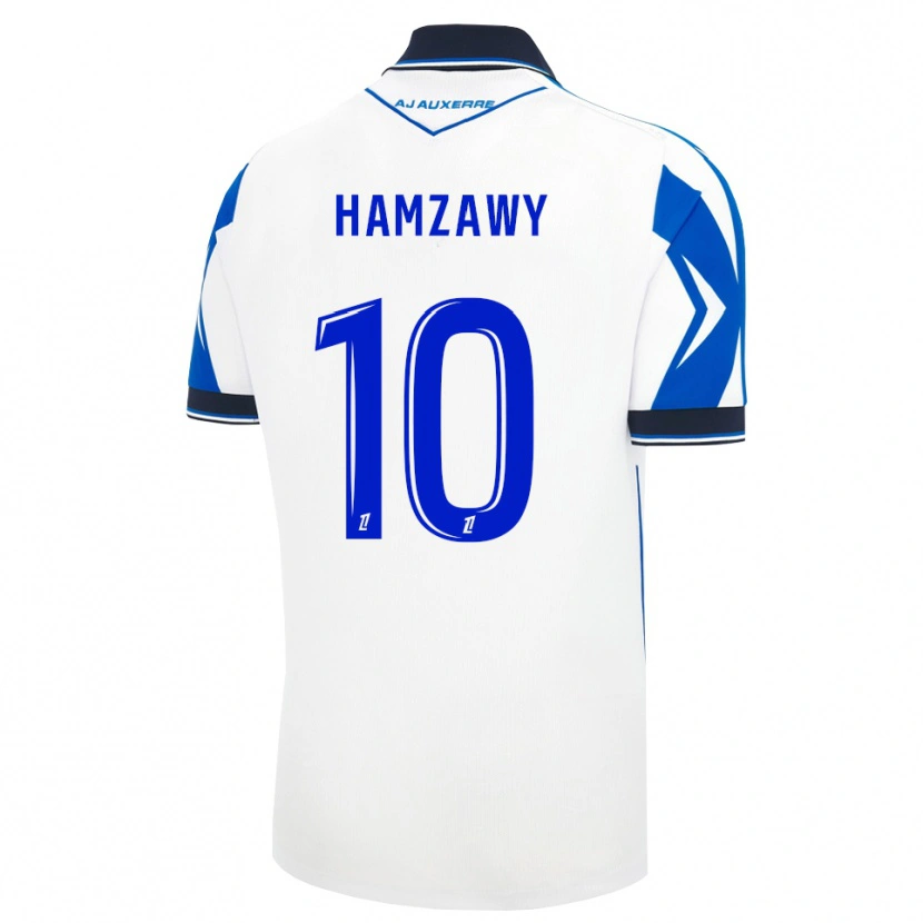 Danxen Mulher Camisola Redwan Eid Hamzawiy #10 Preto Branco Azul Principal 2026/27 Camisa