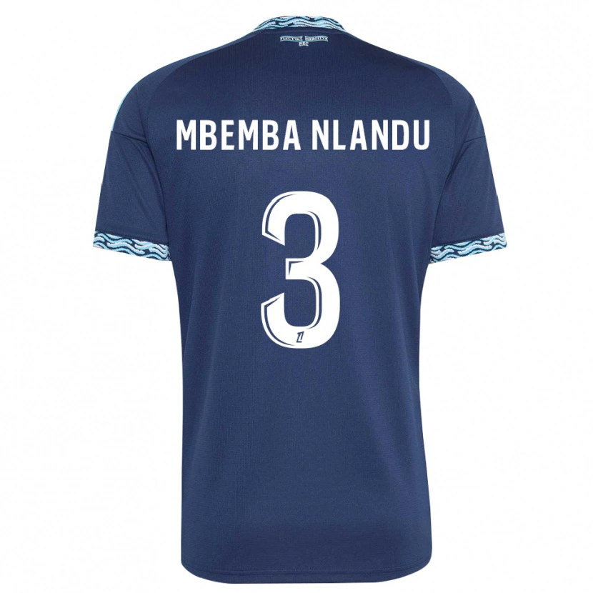 Danxen Mulher Camisola Emmanuel Mbemba #3 Azul Aço Branco Principal 2026/27 Camisa
