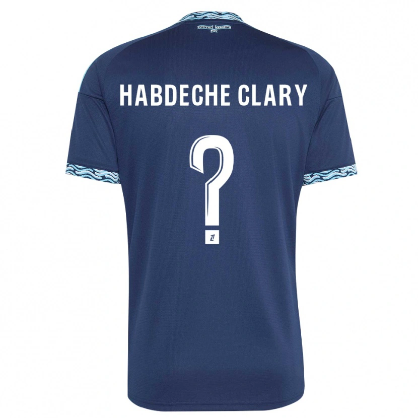 Danxen Mulher Camisola Yanis Habdeche Clary #0 Azul Aço Branco Principal 2026/27 Camisa