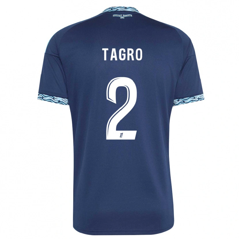 Danxen Mulher Camisola Lucas Tagro #2 Azul Aço Branco Principal 2026/27 Camisa