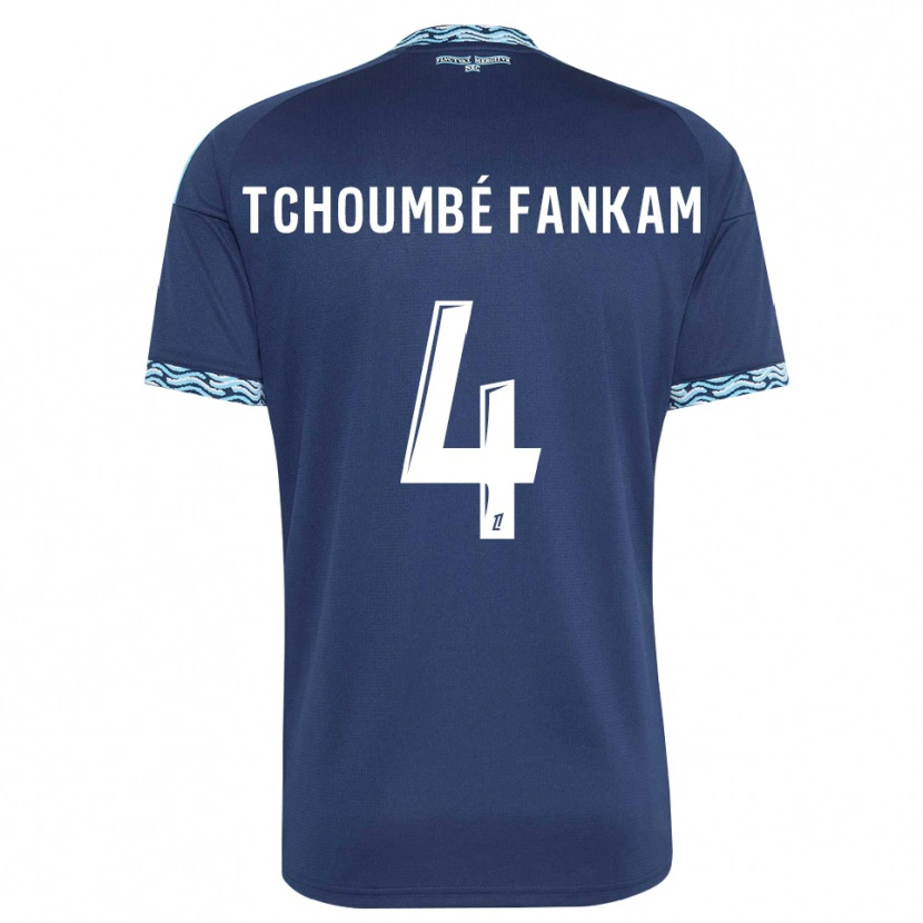 Danxen Mulher Camisola Erwan Tchoumbé Fankam #4 Azul Aço Branco Principal 2026/27 Camisa
