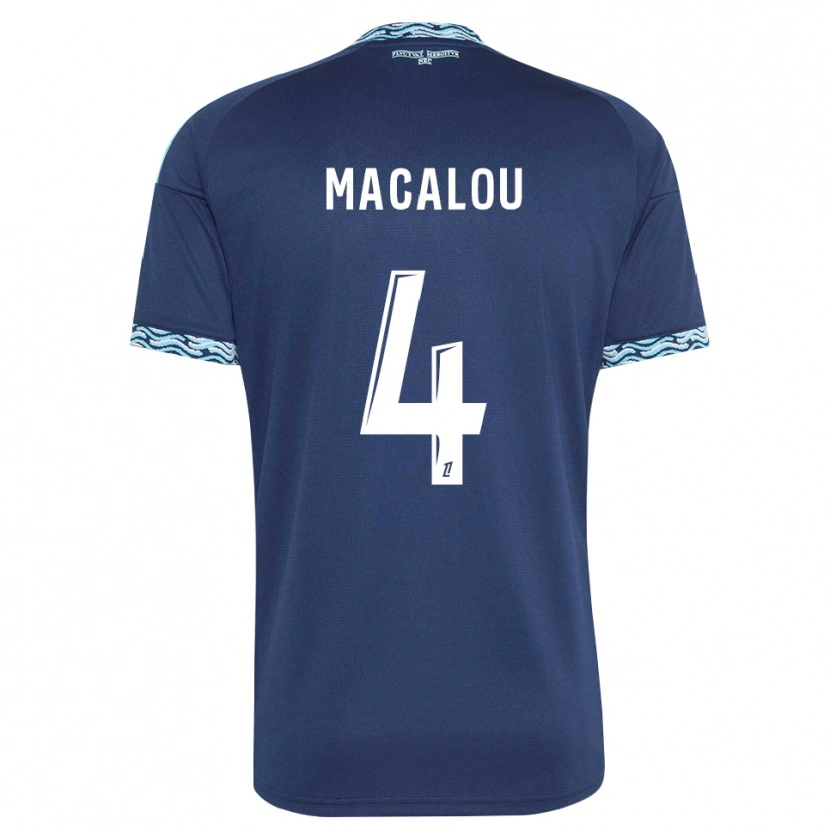 Danxen Mulher Camisola Seydou Macalou #4 Azul Aço Branco Principal 2026/27 Camisa