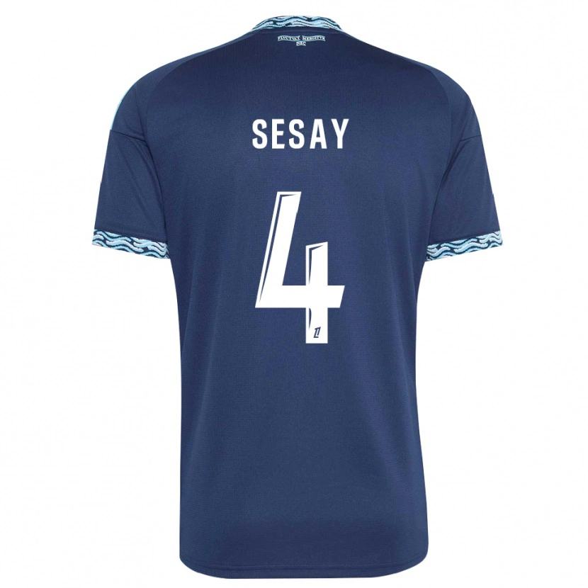 Danxen Mulher Camisola Mohamed Sesay #4 Azul Aço Branco Principal 2026/27 Camisa