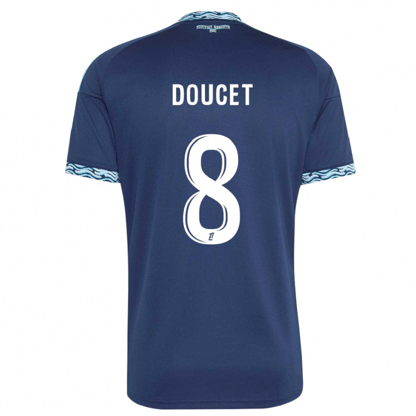 Danxen Mulher Camisola Lohann Doucet #8 Azul Aço Branco Principal 2026/27 Camisa