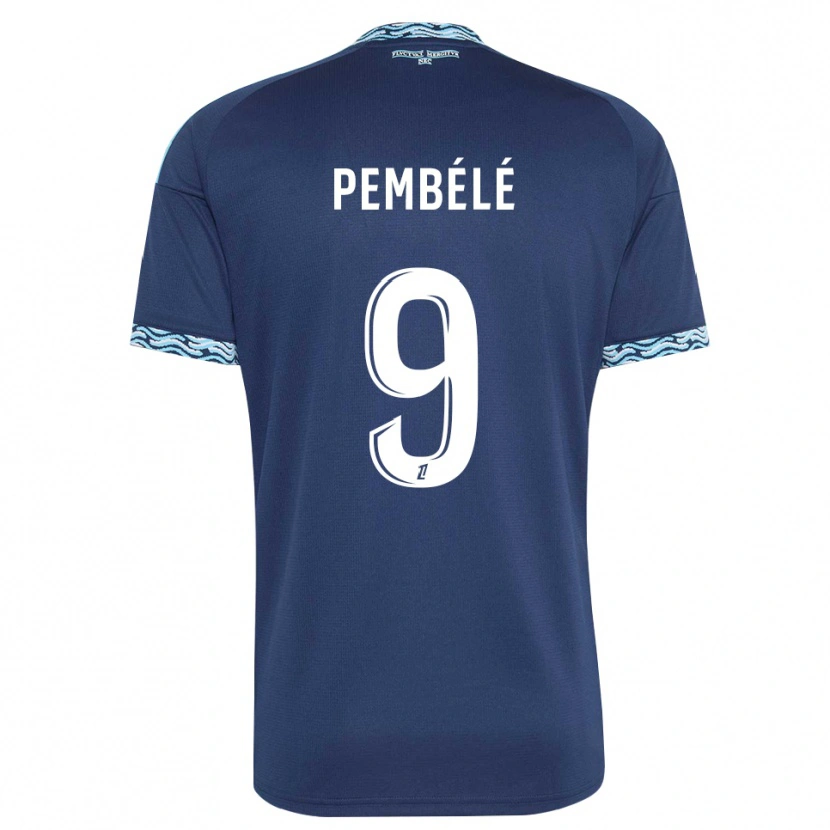 Danxen Mulher Camisola Andy Pembélé #9 Azul Aço Branco Principal 2026/27 Camisa