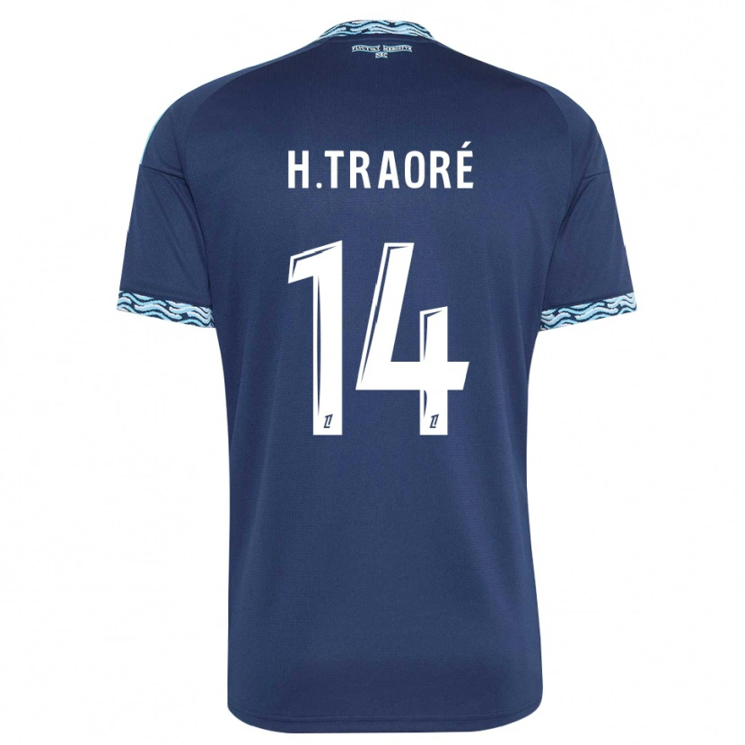 Danxen Mulher Camisola Hamari Traoré #14 Azul Aço Branco Principal 2026/27 Camisa