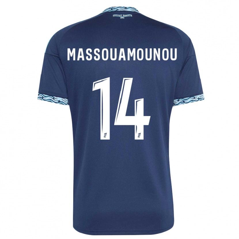 Danxen Mulher Camisola Patino Massouamounou #14 Azul Aço Branco Principal 2026/27 Camisa