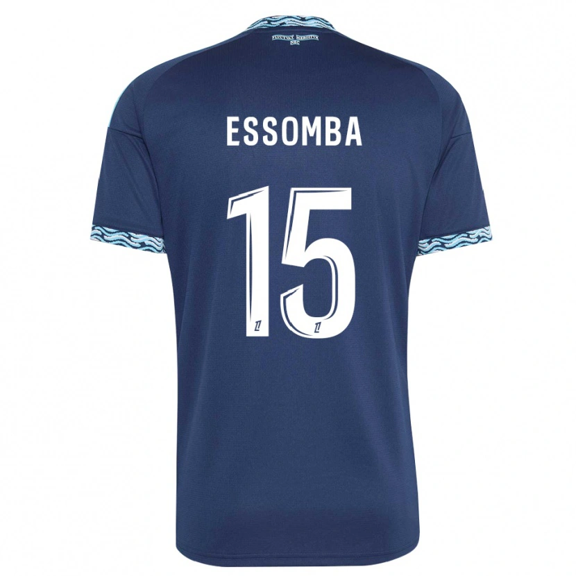 Danxen Mulher Camisola Aaron Essomba #15 Azul Aço Branco Principal 2026/27 Camisa