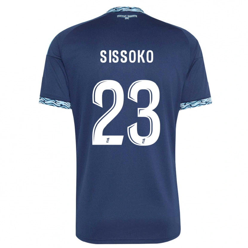 Danxen Mulher Camisola Teninsoun Sissoko #23 Azul Aço Branco Principal 2026/27 Camisa