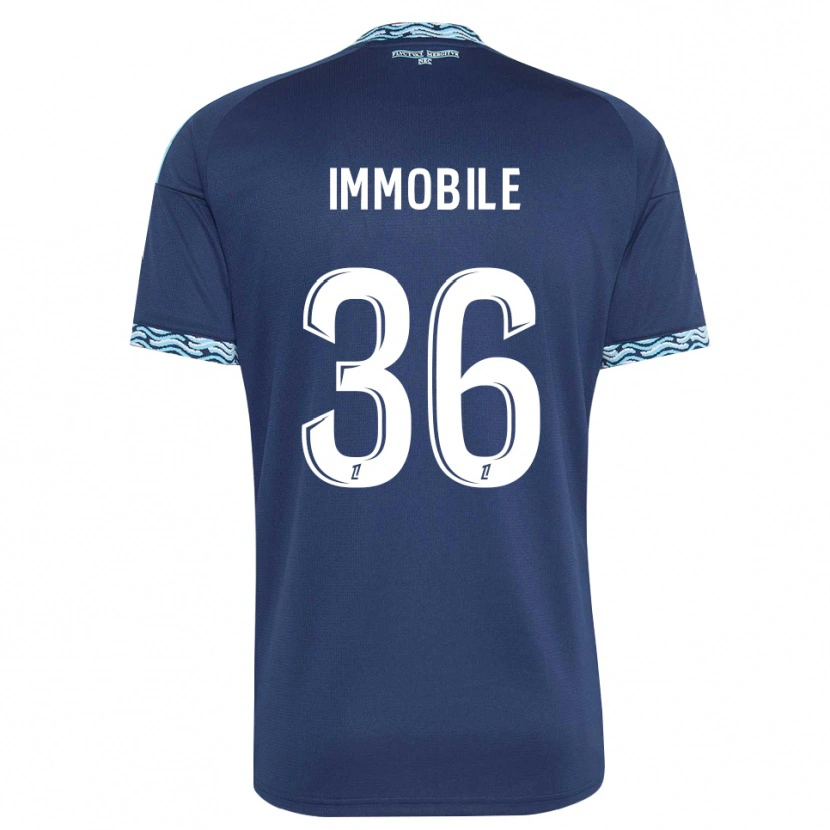 Danxen Mulher Camisola Ciro Immobile #36 Azul Aço Branco Principal 2026/27 Camisa