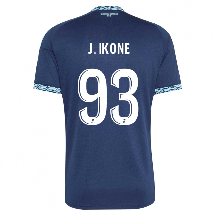 Danxen Mulher Camisola Jonathan Ikoné #93 Azul Aço Branco Principal 2026/27 Camisa