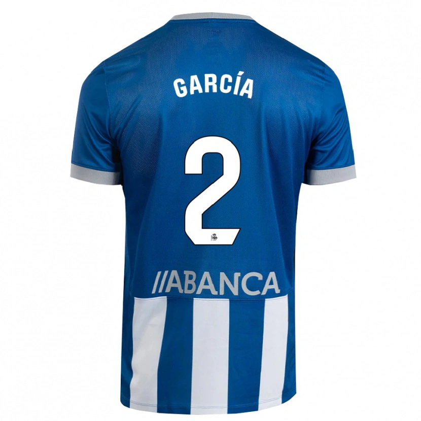 Danxen Mulher Camisola Pablo García #2 Azul Cinza Branco Principal 2026/27 Camisa