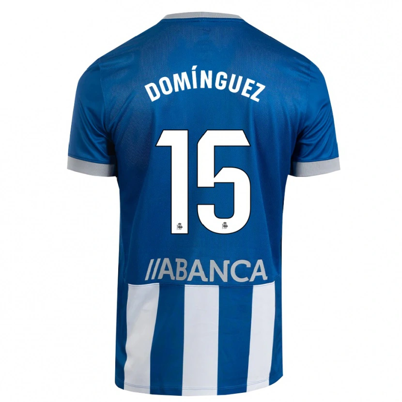 Danxen Mulher Camisola David Domínguez #15 Azul Cinza Branco Principal 2026/27 Camisa