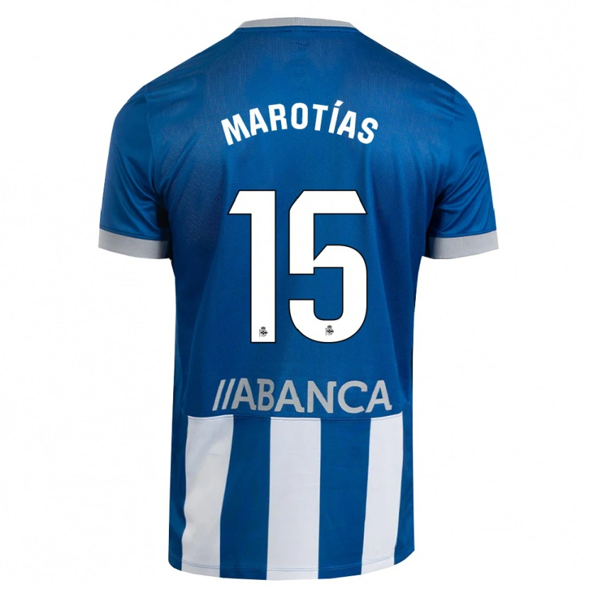 Danxen Mulher Camisola Oscar Marotías #15 Azul Cinza Branco Principal 2026/27 Camisa