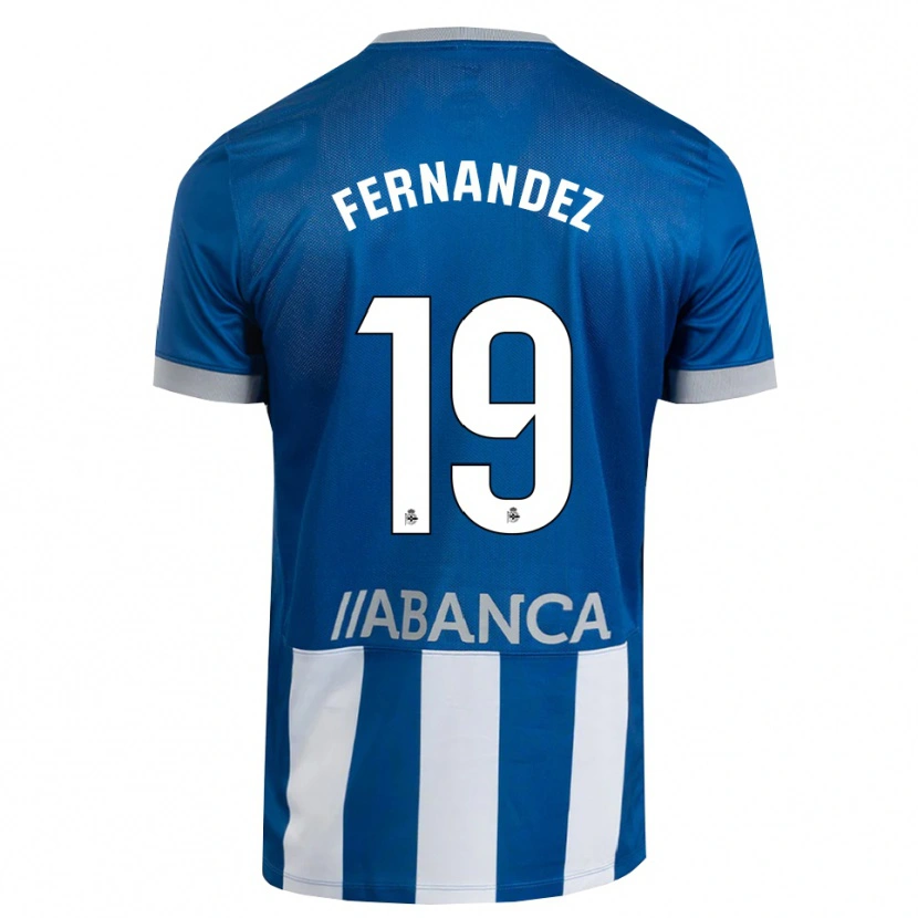 Danxen Mulher Camisola Quique Fernández #19 Azul Cinza Branco Principal 2026/27 Camisa