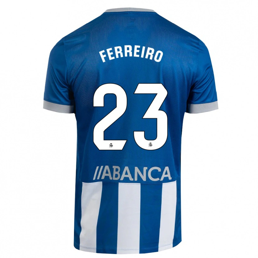 Danxen Mulher Camisola Manu Ferreiro #23 Azul Cinza Branco Principal 2026/27 Camisa