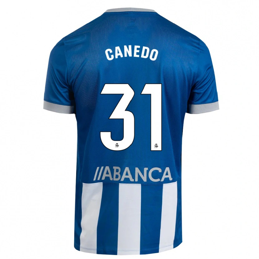 Danxen Mulher Camisola Damián Canedo #31 Azul Cinza Branco Principal 2026/27 Camisa