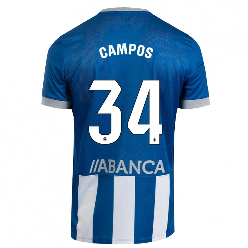 Danxen Mulher Camisola Xabi Campos #34 Azul Cinza Branco Principal 2026/27 Camisa