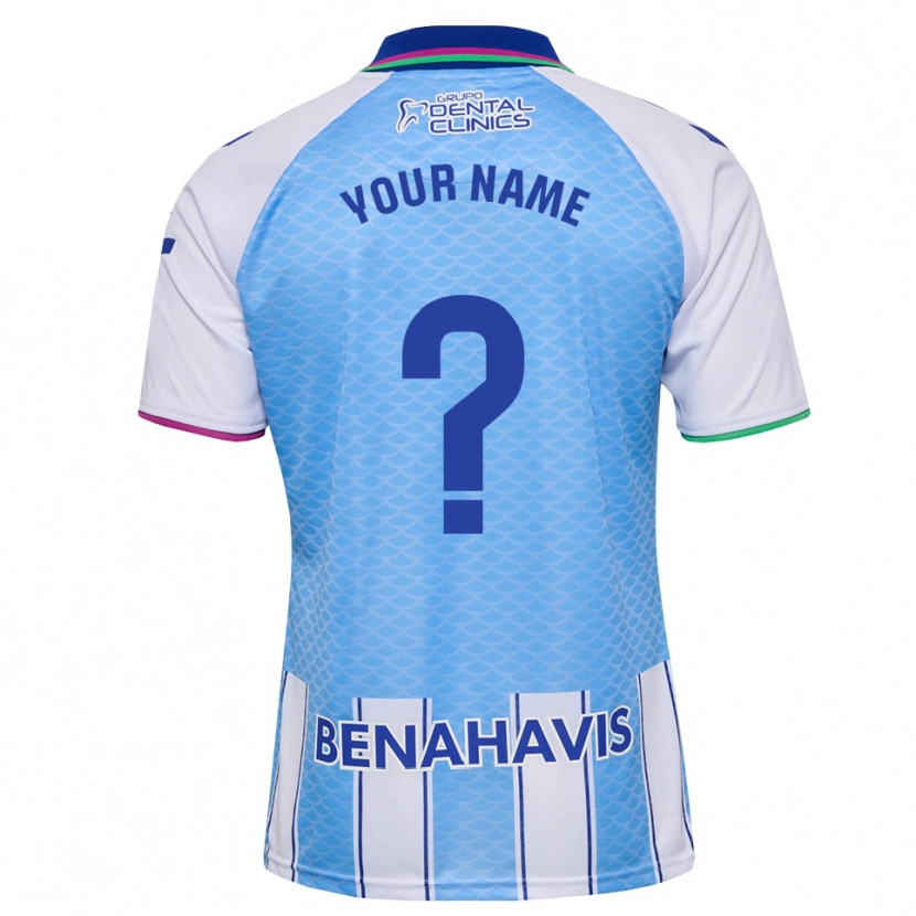 Danxen Mulher Camisola Seu Nome #0 Azul Céu Profundo Branco Principal 2026/27 Camisa