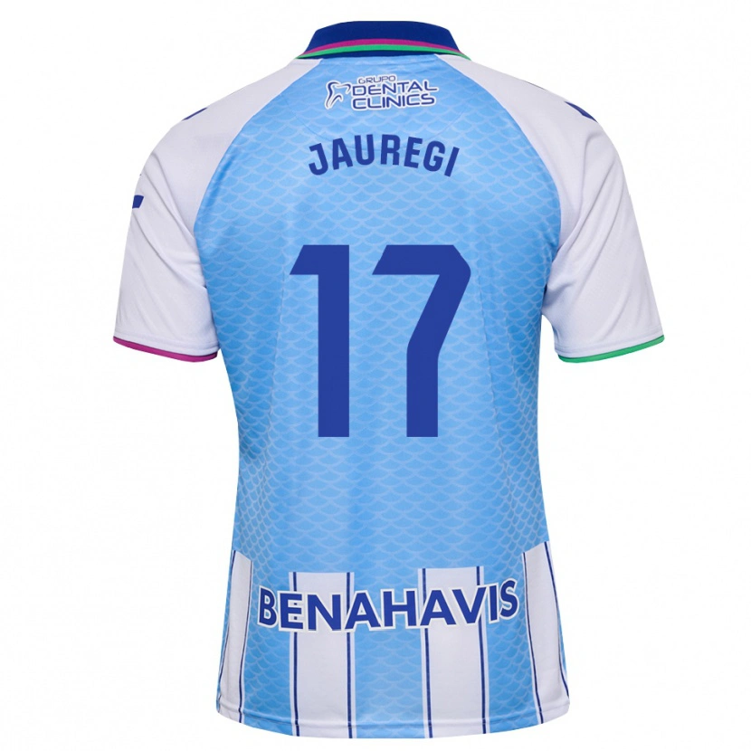 Danxen Mulher Camisola Eneko Jauregi #17 Azul Céu Profundo Branco Principal 2026/27 Camisa