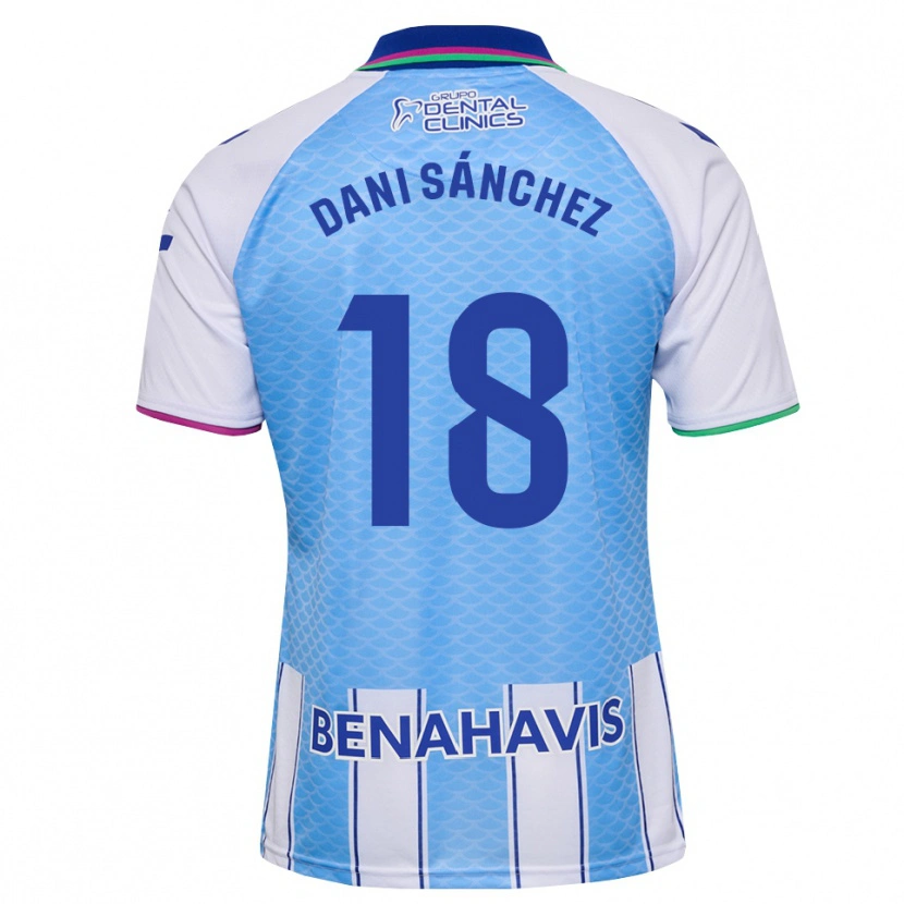 Danxen Mulher Camisola Dani Sánchez #18 Azul Céu Profundo Branco Principal 2026/27 Camisa