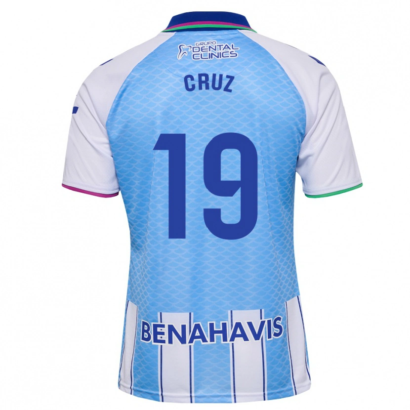 Danxen Mulher Camisola Juan Cruz #19 Azul Céu Profundo Branco Principal 2026/27 Camisa