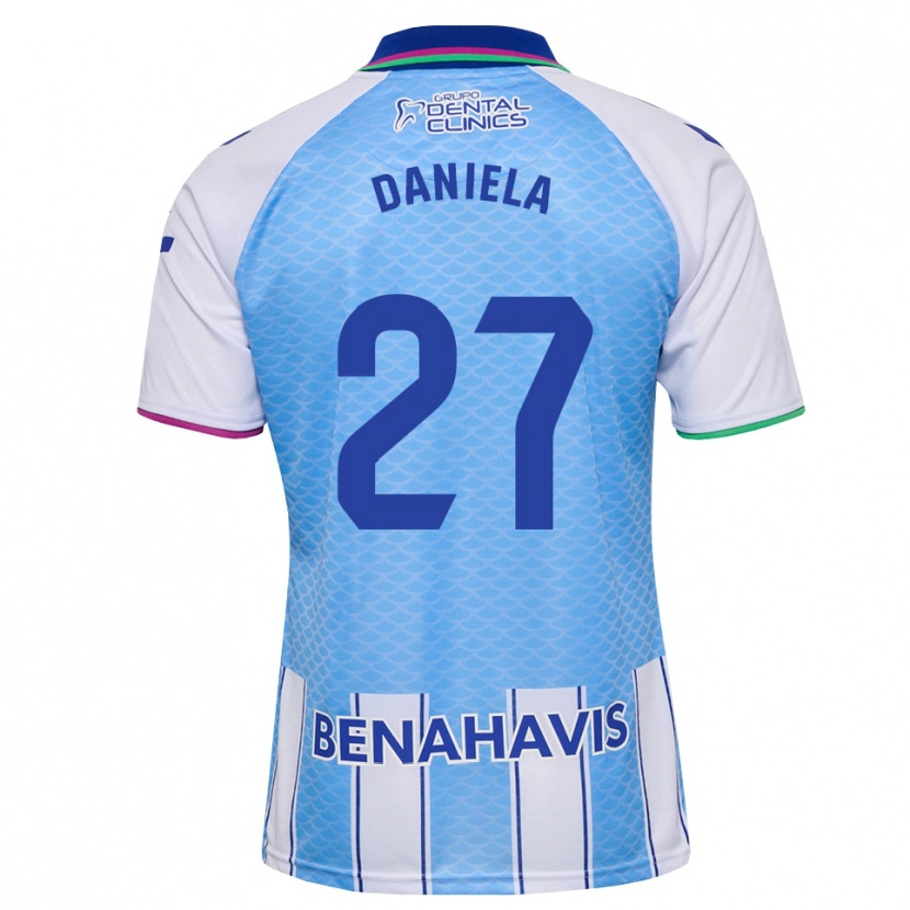 Danxen Mulher Camisola Daniela Sáenz Parra #27 Azul Céu Profundo Branco Principal 2026/27 Camisa