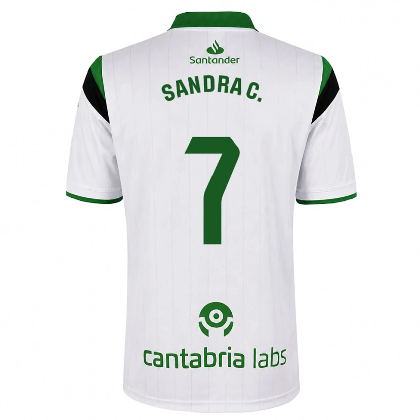Danxen Mulher Camisola Sandra Calvo Pozo #7 Branco Verde Preto Principal 2026/27 Camisa