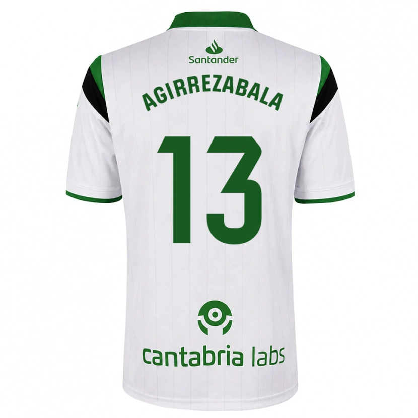 Danxen Mulher Camisola Julen Agirrezabala #13 Branco Verde Preto Principal 2026/27 Camisa
