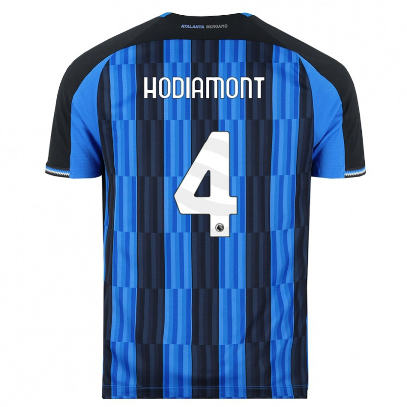 Danxen Mulher Camisola Lyam Hodiamont #4 Azul Preto Vermelho Principal 2026/27 Camisa