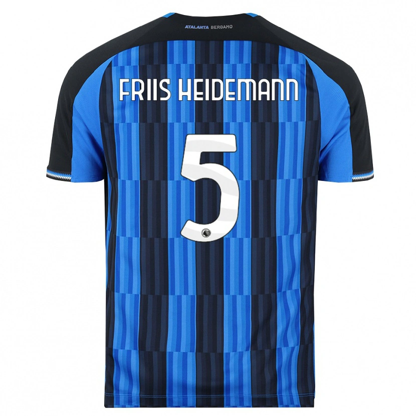 Danxen Mulher Camisola Lukas Friis Heidemann #5 Azul Preto Vermelho Principal 2026/27 Camisa