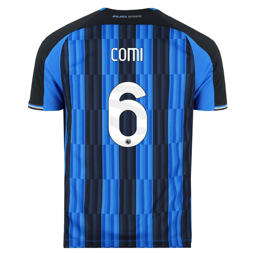Danxen Mulher Camisola Pietro Comi #6 Azul Preto Vermelho Principal 2026/27 Camisa