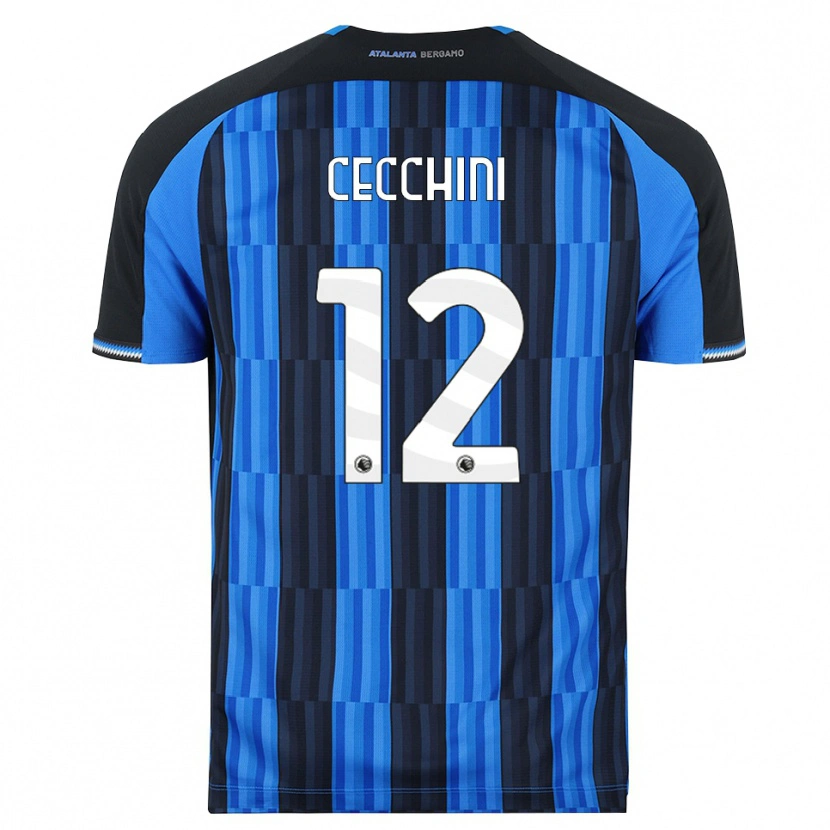 Danxen Mulher Camisola Filippo Cecchini #12 Azul Preto Vermelho Principal 2026/27 Camisa