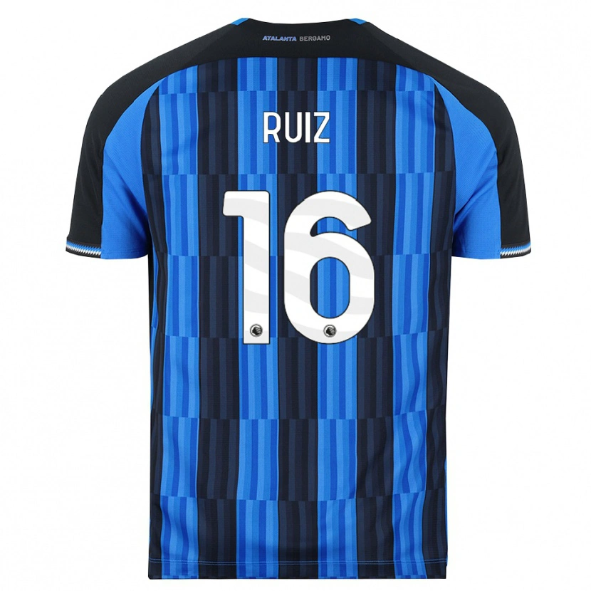 Danxen Mulher Camisola Gerard Ruiz #16 Azul Preto Vermelho Principal 2026/27 Camisa