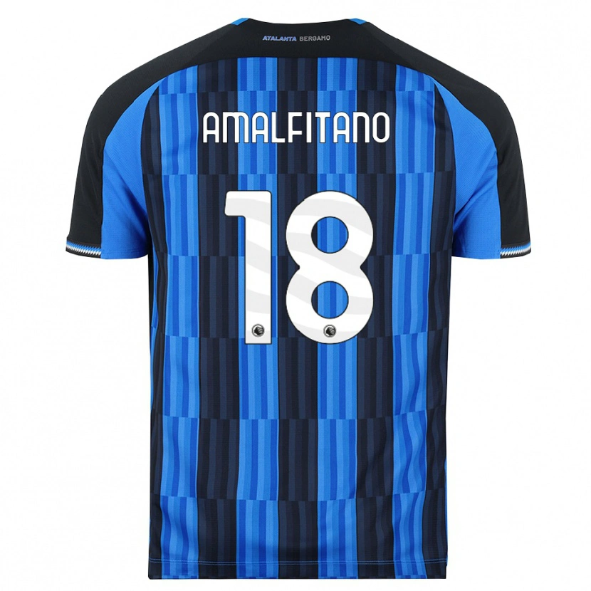 Danxen Mulher Camisola Nicolò Amalfitano #18 Azul Preto Vermelho Principal 2026/27 Camisa
