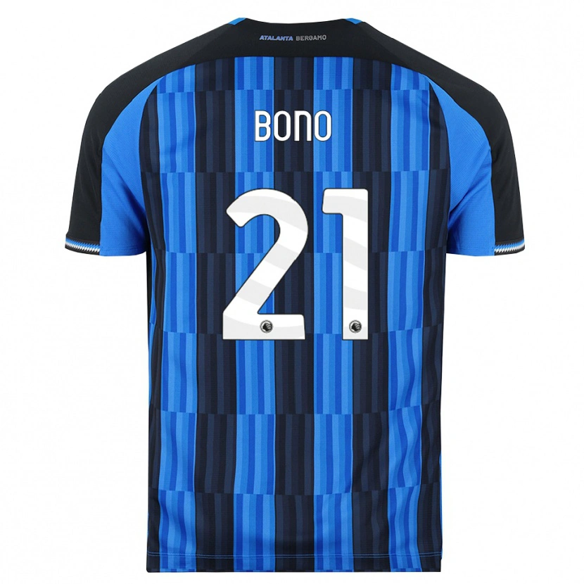 Danxen Mulher Camisola Davide Bono #21 Azul Preto Vermelho Principal 2026/27 Camisa