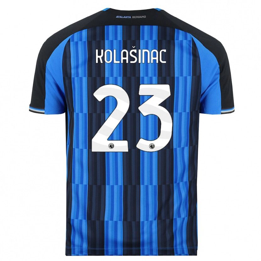 Danxen Mulher Camisola Sead Kolasinac #23 Azul Preto Vermelho Principal 2026/27 Camisa