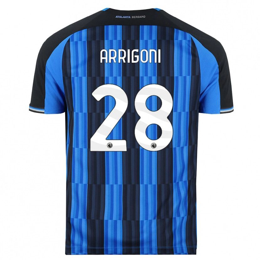 Danxen Mulher Camisola Mattia Arrigoni #28 Azul Preto Vermelho Principal 2026/27 Camisa