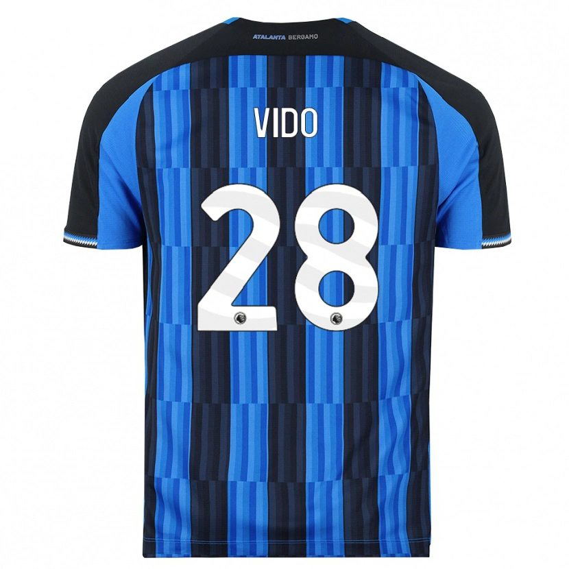 Danxen Mulher Camisola Luca Vido #28 Azul Preto Vermelho Principal 2026/27 Camisa