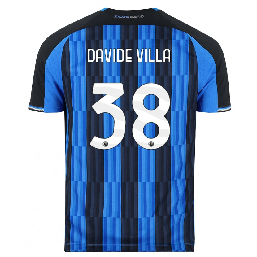 Danxen Mulher Camisola Matteo Davide Villa #38 Azul Preto Vermelho Principal 2026/27 Camisa