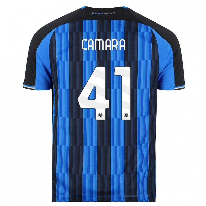 Danxen Mulher Camisola Ibrahima Camara #41 Azul Preto Vermelho Principal 2026/27 Camisa