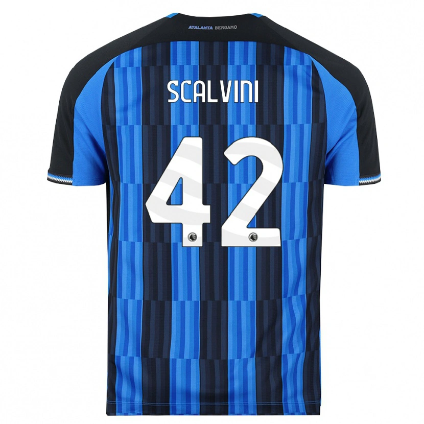 Danxen Mulher Camisola Giorgio Scalvini #42 Azul Preto Vermelho Principal 2026/27 Camisa