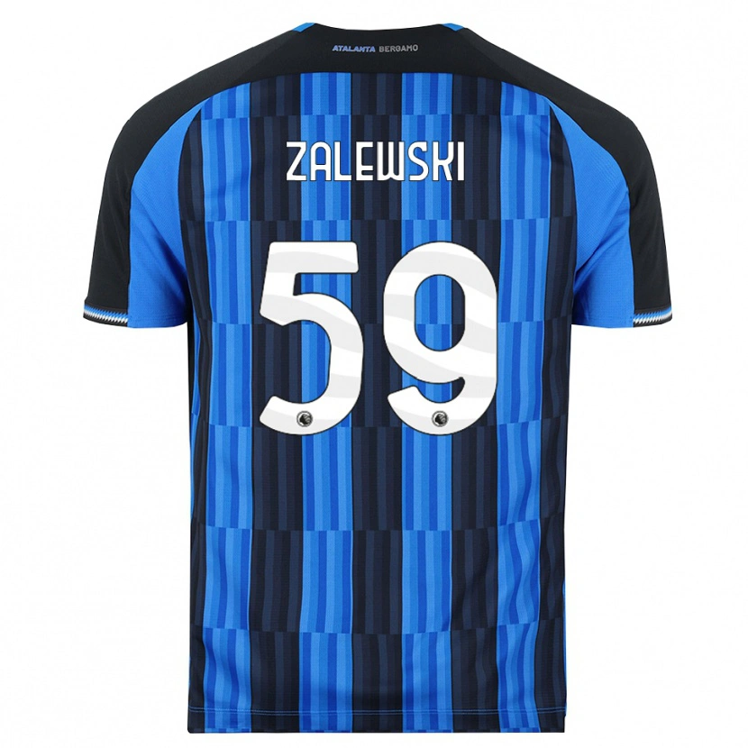 Danxen Mulher Camisola Nicola Zalewski #59 Azul Preto Vermelho Principal 2026/27 Camisa