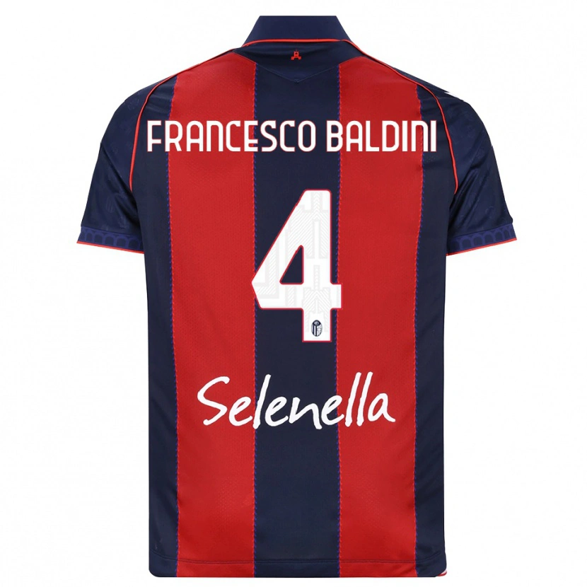 Danxen Mulher Camisola Giovanni Francesco Baldini #4 Azul Real Vermelho Branco Principal 2026/27 Camisa
