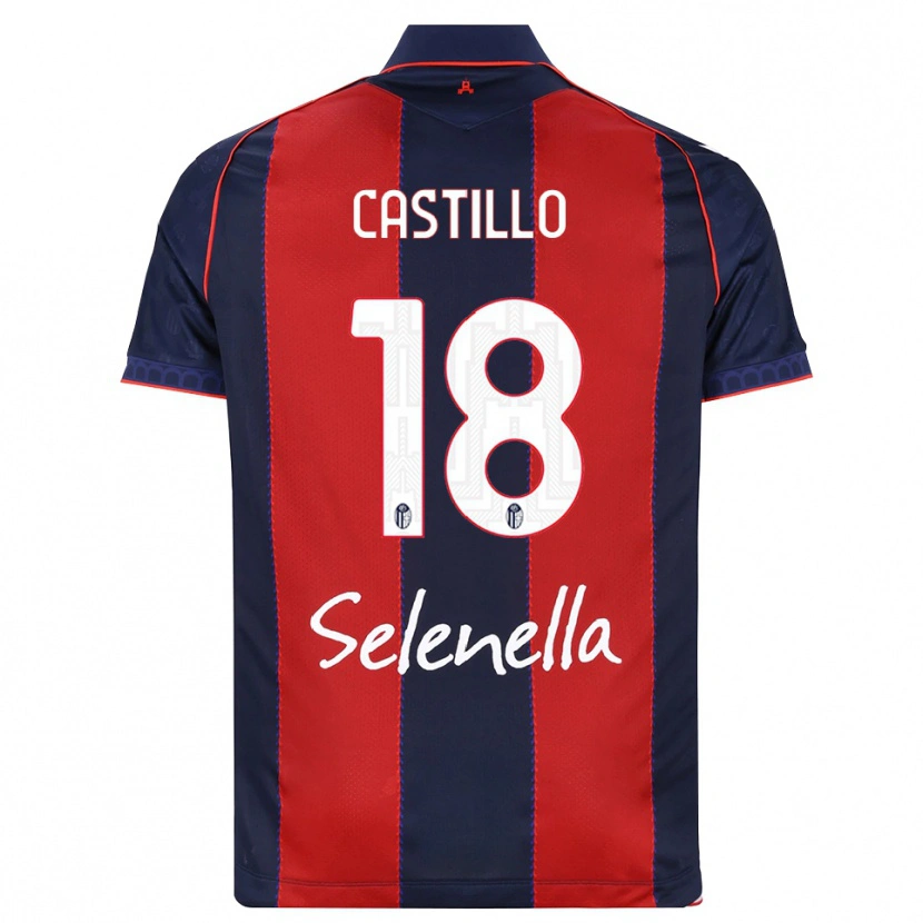 Danxen Mulher Camisola Tomas Castillo #18 Azul Real Vermelho Branco Principal 2026/27 Camisa