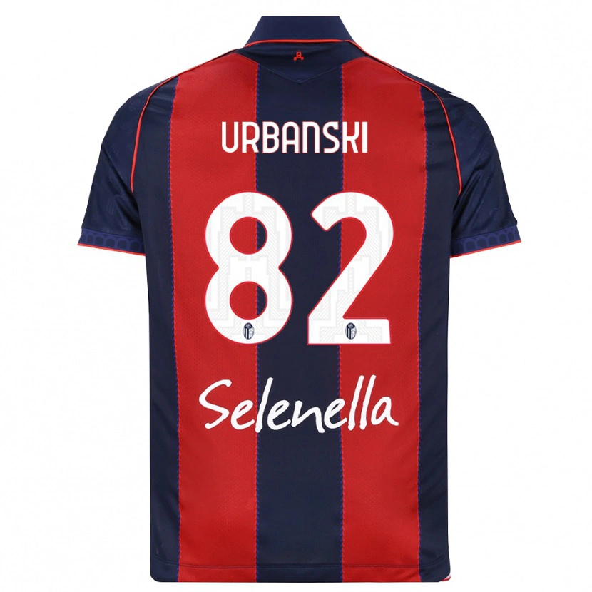 Danxen Mulher Camisola Kacper Urbanski #82 Azul Real Vermelho Branco Principal 2026/27 Camisa