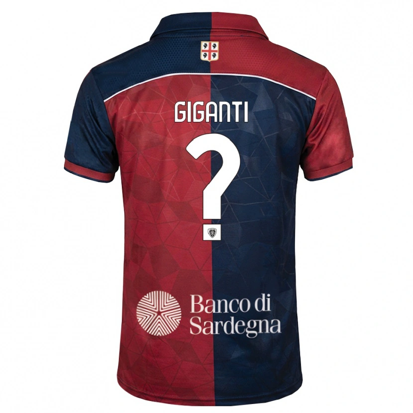 Danxen Mulher Camisola Michele Giganti #0 Bordô Azul Real Principal 2026/27 Camisa